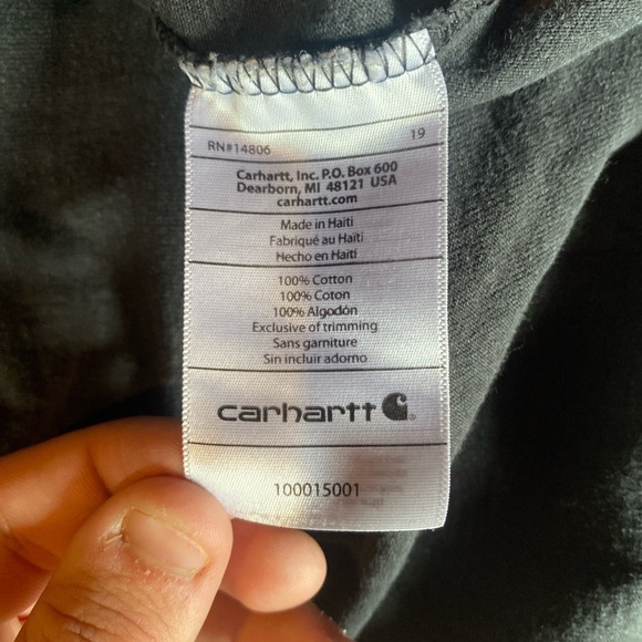Carhartt EST 1889 Black Long Sleeve T Shirt Size 4XL - Picture 6 of 7